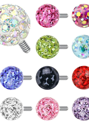 Dermal Anchor Piercing Attachment Ferido Crystal Ball 