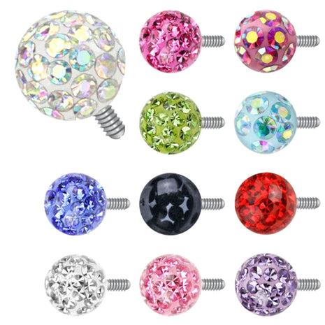 Dermal Anchor Piercing Attachment Ferido Crystal Ball 