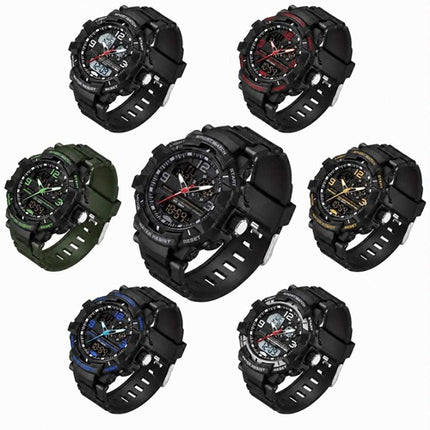 Herren Sportuhr Chronograph Analog Digital mit Stoppuhr und Licht