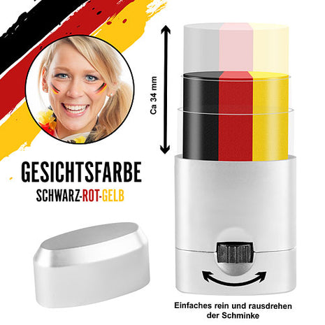 Schminkstift Deutschland Fan Schminke Deutsche Flagge Fanartikel Fußball EM