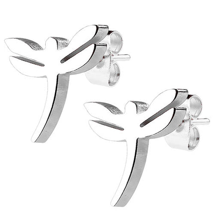 Ohrstecker Ohrringe Libelle silbern