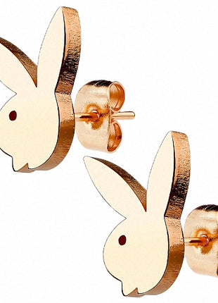 Ohrstecker Ohrringe Playboy Hase Rosegold