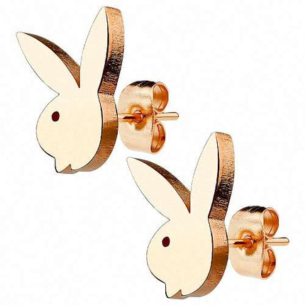 Ohrstecker Ohrringe Playboy Hase Rosegold
