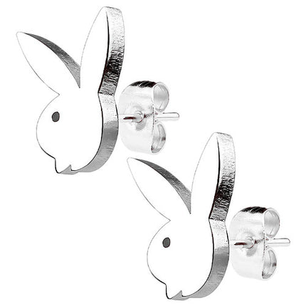 Ohrstecker Ohrringe Playboy Hase silbern