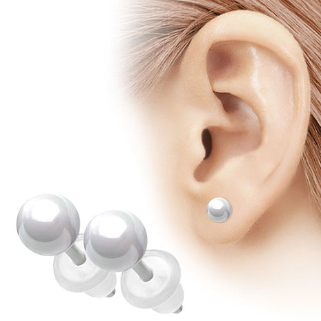 1 pair of ball stud earrings made of ceramic women's earrings 