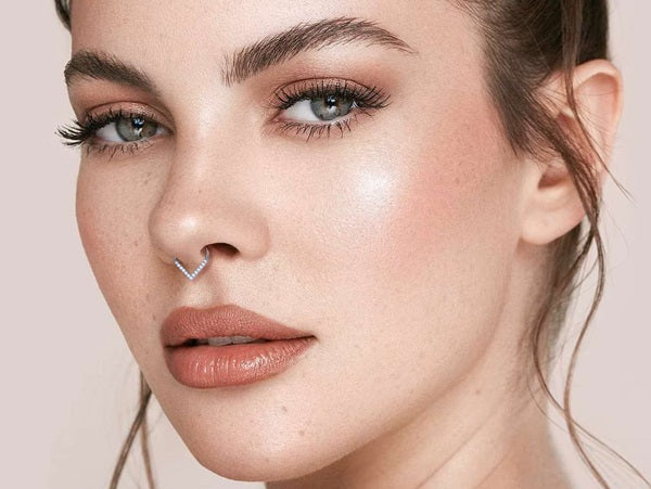 Titan Septum Piercing Clicker Tragus Helix Daith Tropfen Träne Kristalle