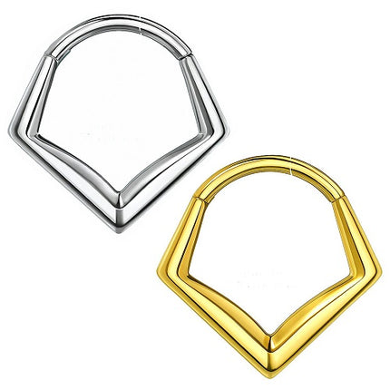 Septum Piercing Clicker Segment Ohr Helix Ring Scharnier Triangel