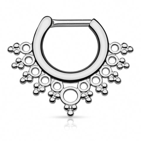 Septum Piercing Clicker Nasenpiercing Ring Lacey Design