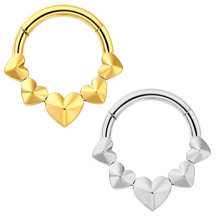 Herz Septum Piercing Ring Clicker Ohr Tragus Helix Daith Chirurgenstahl