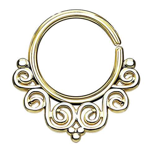 Septum Piercing Continuous Vintage Wirbel Ohr Knorpel Ring