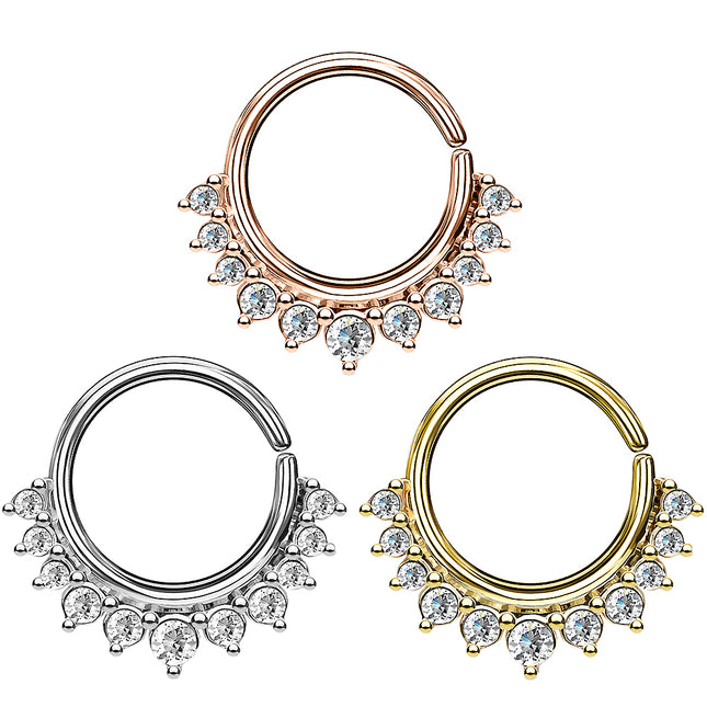 Septum Piercing Continuous Vintage Kristall Ohr Knorpel Ring