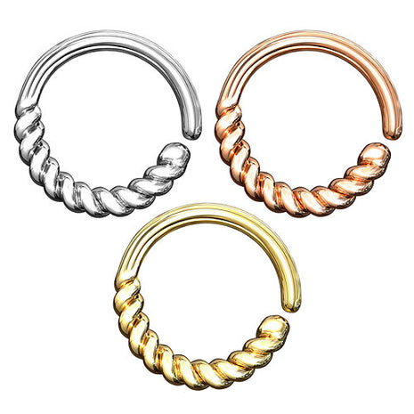 Septum Piercing Continuous Ohr Knorpel Ring geflochten