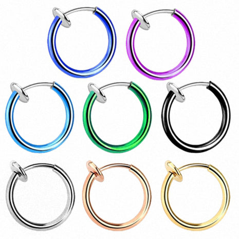 Septum nose piercing clamp ring fake piercing 