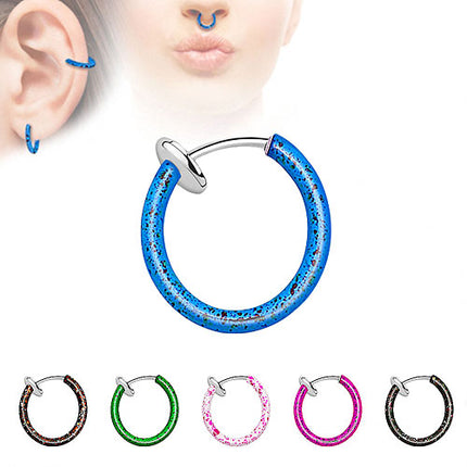 Septum Nasenpiercing Ohrring Fake Piercing Klemmring Farbspritzer