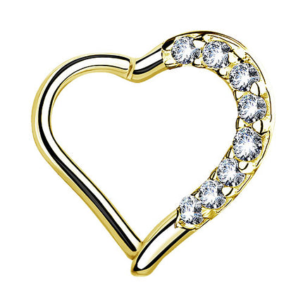 SEPH03 (Herz mit Kristalle) - Gold | links
