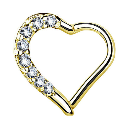 SEPH03 (Herz mit Kristalle) - Gold | rechts