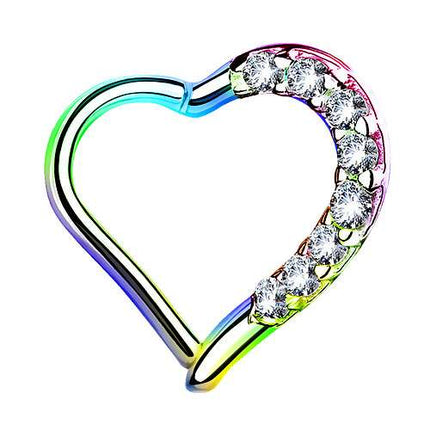 SEPH03 (Herz mit Kristalle) - Rainbow | links