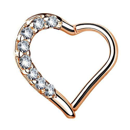 SEPH03 (Herz mit Kristalle) - Rosegold | rechts