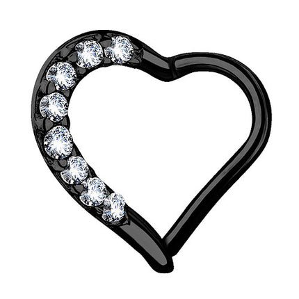 SEPH03 (Herz mit Kristalle) - Schwarz | rechts