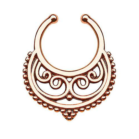 Fake Septum Piercing Ring Nasenpiercing Tribal Halbmond