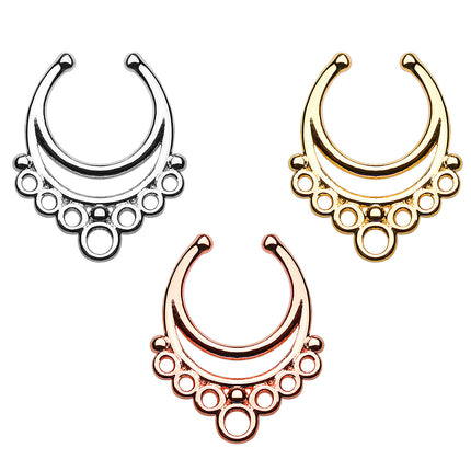 Fake Septum Piercing Ring Nasenpiercing Aztekisches Tribal