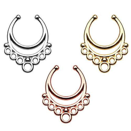 Fake Septum Piercing Ring Nasenpiercing Aztekisches Tribal