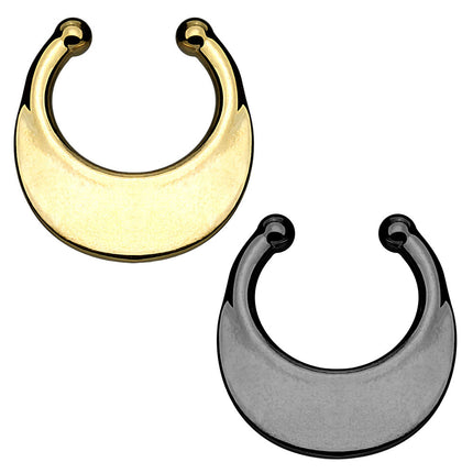 Fake Septum Schmuck Nasenpiercing Clip On Hänger Schild
