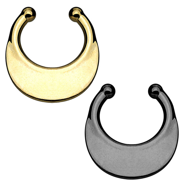 Fake Septum Schmuck Nasenpiercing Clip On Hänger Schild