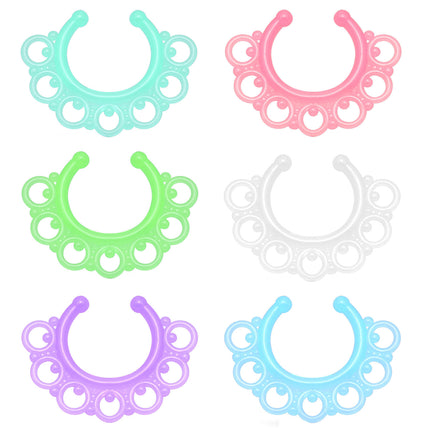 Septum Fake Tribal Party Nasenpiercing Glow in the Dark