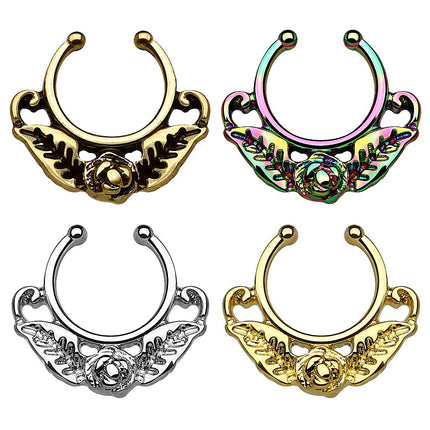 Fake Septum Piercing Nasenpiercing Rosen Tribal