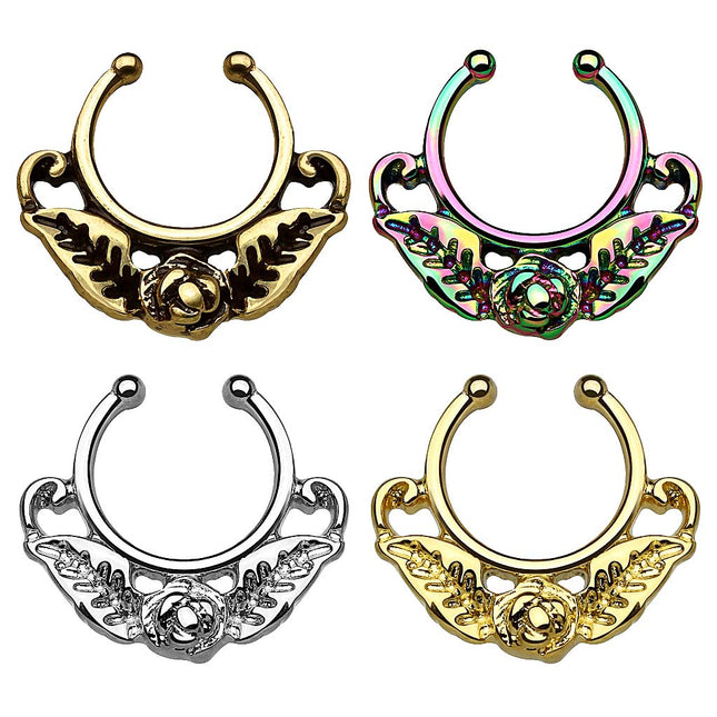 Fake Septum Piercing Nasenpiercing Rosen Tribal