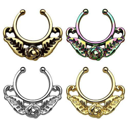 Fake Septum Piercing Nasenpiercing Rosen Tribal