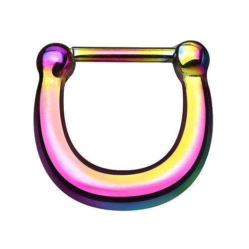 Septum Piercing Clicker Nasenpiercing Ring Helix Titan IP poliert