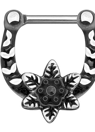 Septum Piercing Clicker Tribal Blume