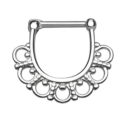Septum Clicker Piercing Tribal Fächer Chirurgenstahl