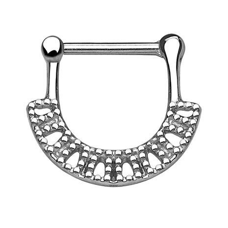 Septum Clicker Piercing Tribal Square Surgical Steel 