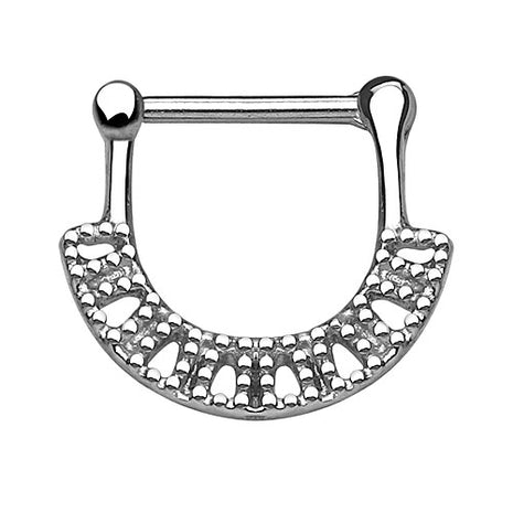 Septum Clicker Piercing Tribal Viereck Chirurgenstahl