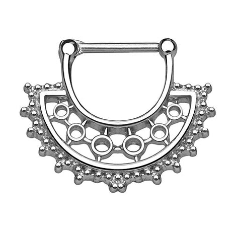 Septum Clicker Piercing breiter Fächer Chirurgenstahl