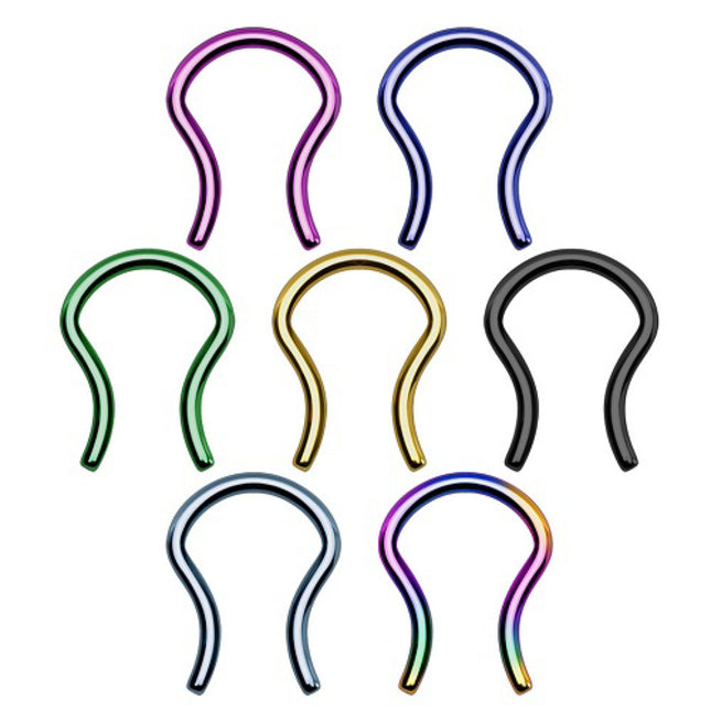 Septum Ring Nasenpiercing Retainer Nasenring gebogen Hufeisen