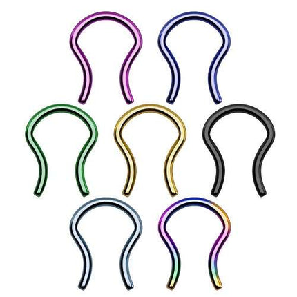 Septum Ring Nasenpiercing Retainer Nasenring gebogen Hufeisen