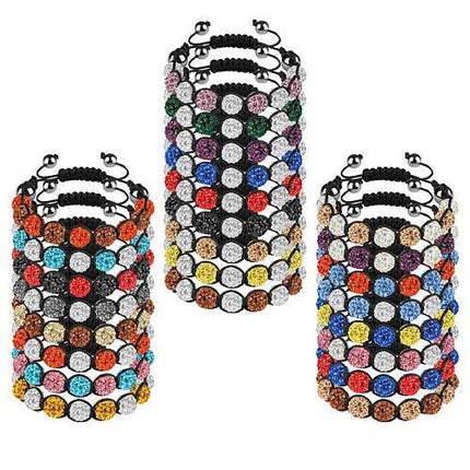 Shamballa Armband Glücksbringer Kristall zweifarbig