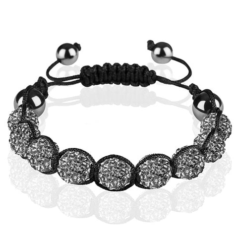 Shamballa Armband Glücksbringer Kristall einfarbig