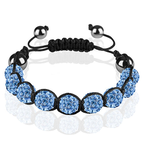 Shamballa Armband Glücksbringer Kristall einfarbig