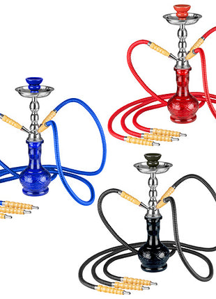 Orientalische 3 Schlauch Party Shisha Wasserpfeife Hookah Glasbowl inkl.Kohle