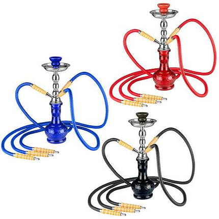 Orientalische 3 Schlauch Party Shisha Wasserpfeife Hookah Glasbowl inkl.Kohle