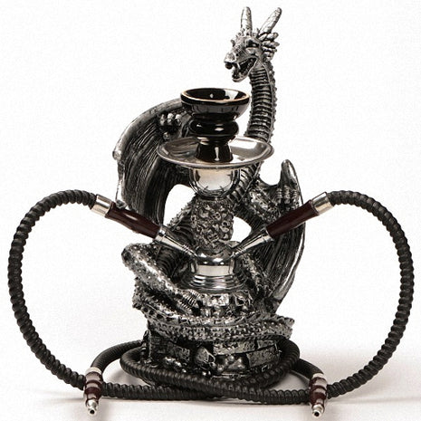 Orientalische Shisha Wasserpfeife Drache 2 Schläuche 40cm inkl.Kohle