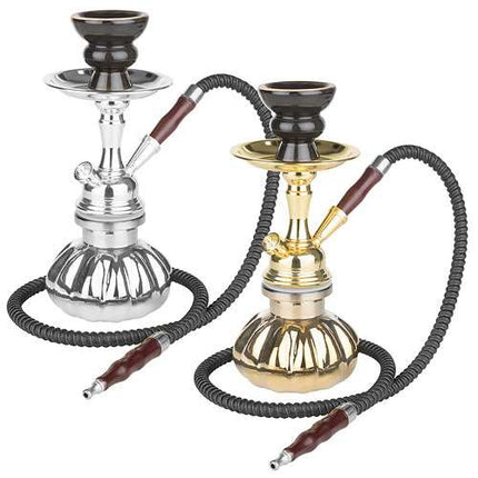 Mini Reise Wasserpfeife Shisha 25cm inkl.Kohle Gold,Silber Hookah