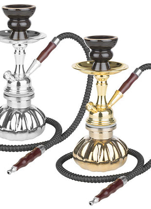 Mini Reise Wasserpfeife Shisha 25cm inkl.Kohle Gold,Silber Hookah