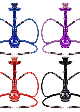 Orientalische 2 Schlauch Wasserpfeife 45cm Tribal Shisha Set inkl. Kohle