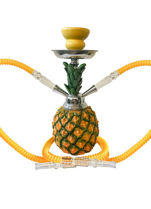 Orientalische 2 Schlauch Wasserpfeife Ananas 30cm Shisha Set inkl. Kohle